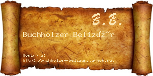 Buchholzer Belizár névjegykártya